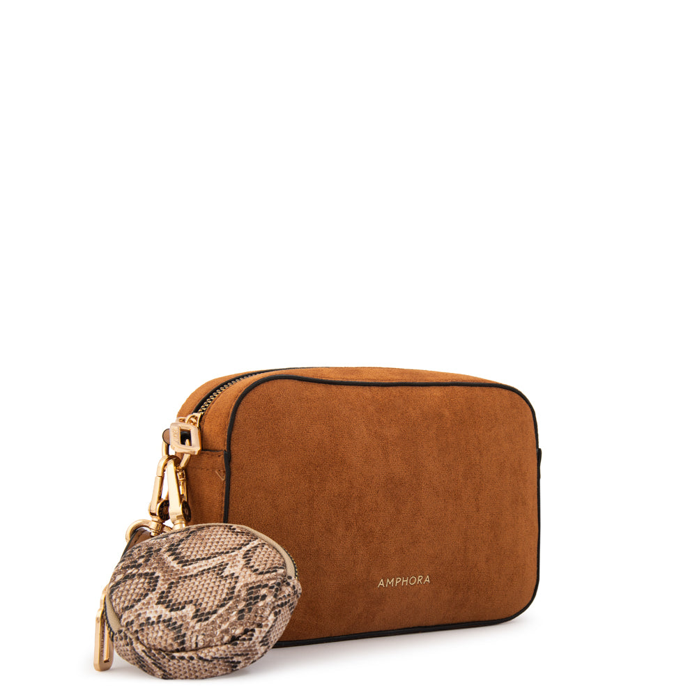 Cartera bandolera rina pequeña café