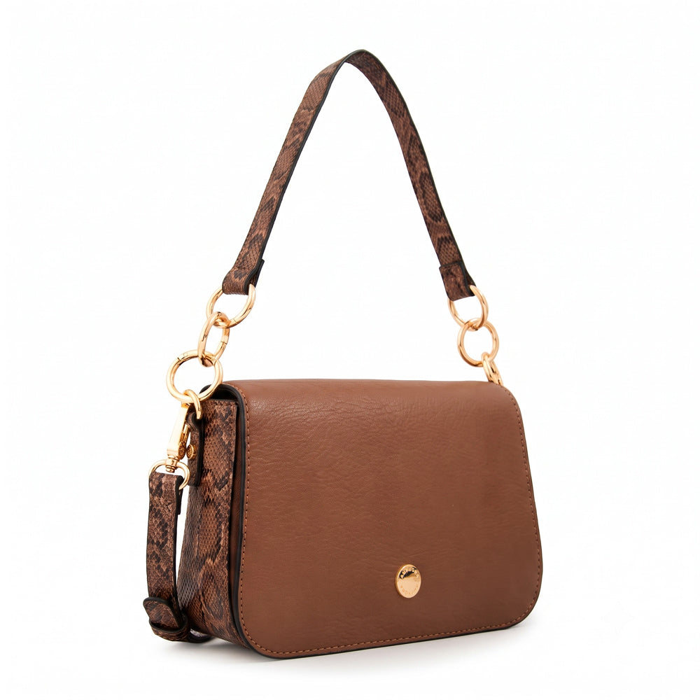 Cartera bandolera adeline mediana café