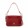 Cartera bandolera adeline mediana rojo oscuro