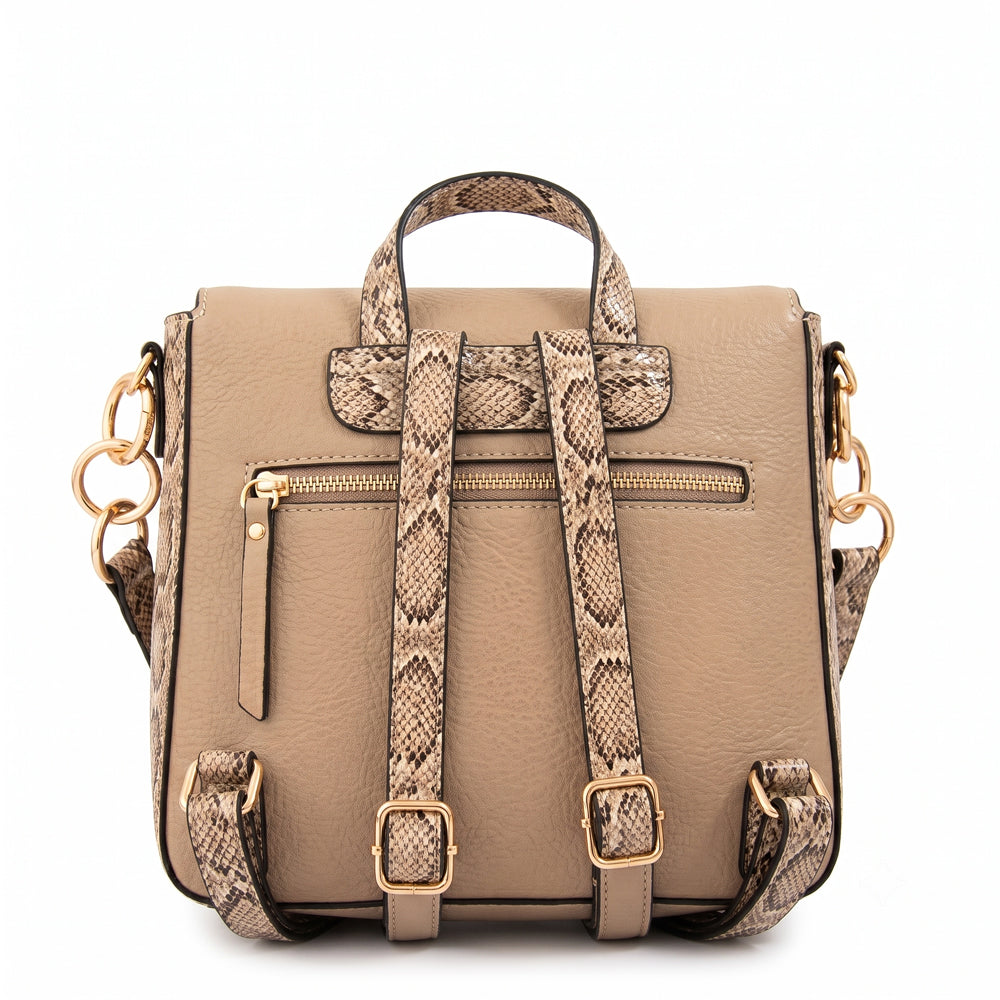 Mochila adeline mediana beige oscuro