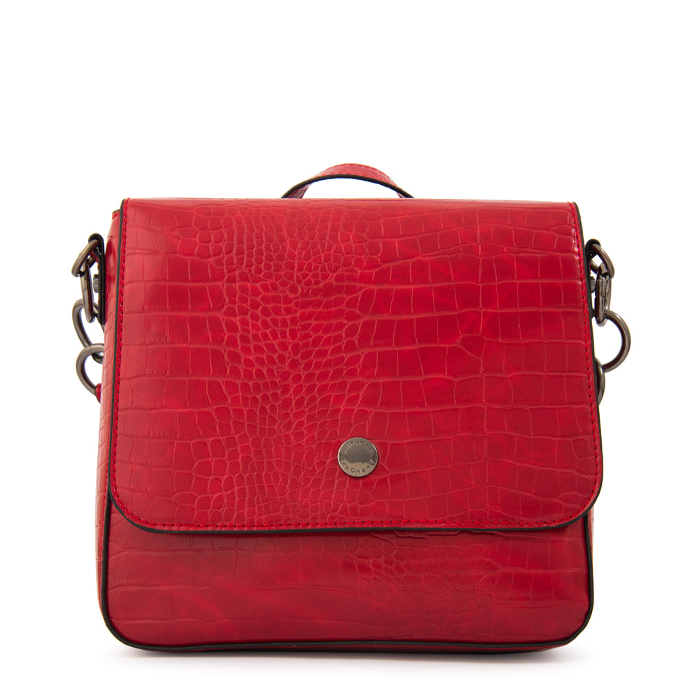 Mochila adeline mediana rojo oscuro