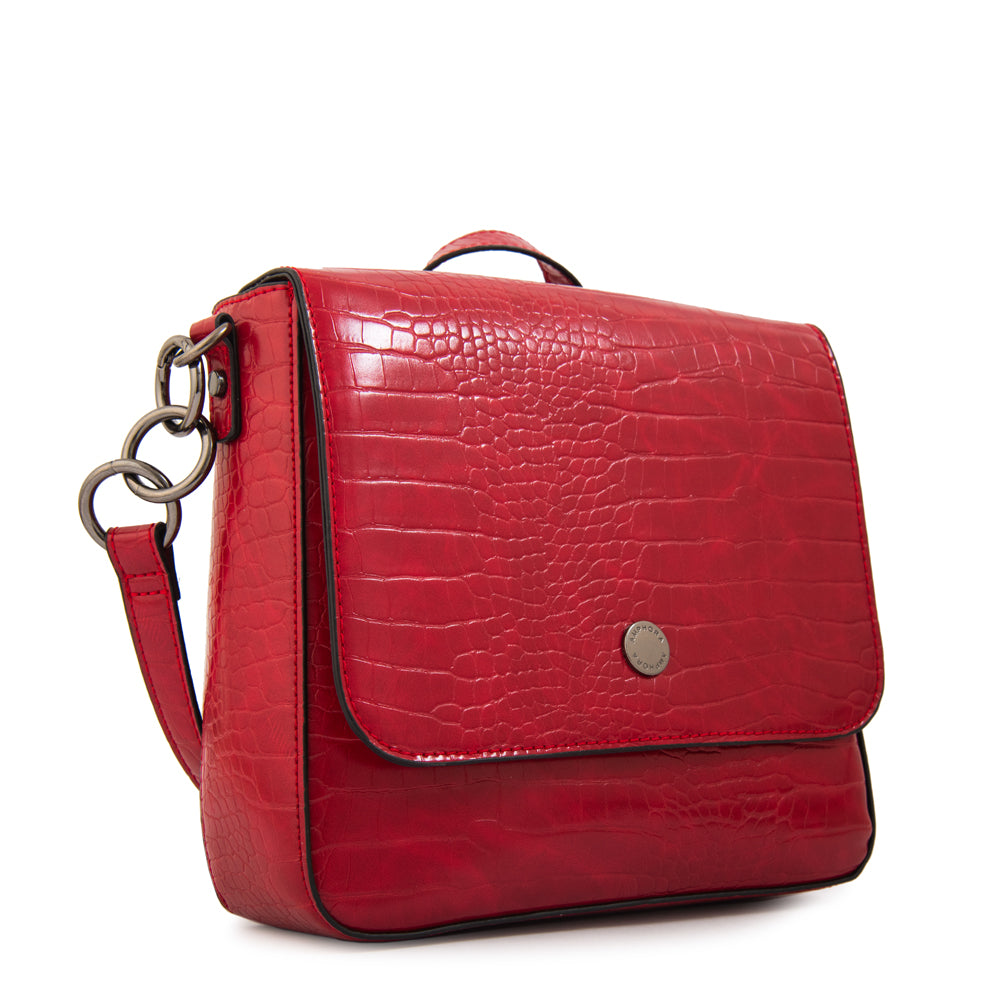 Mochila adeline mediana rojo oscuro