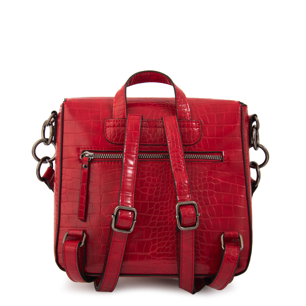 Mochila adeline mediana rojo oscuro