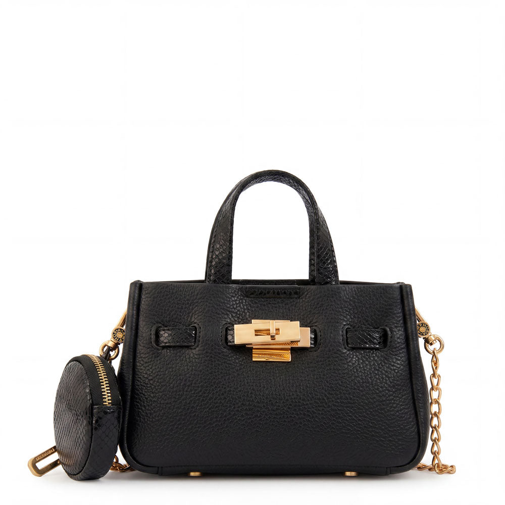 Cartera bandolera con asas camil mediana negro