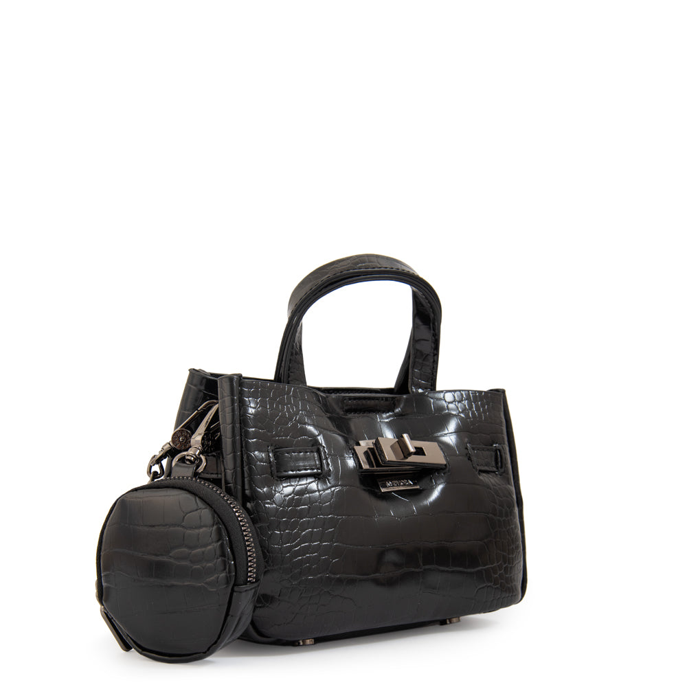 Cartera bandolera con asas camil mediana negro