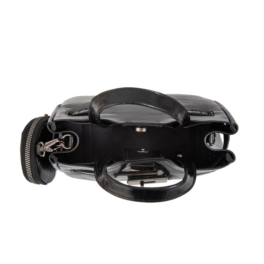 Cartera bandolera con asas camil mediana negro