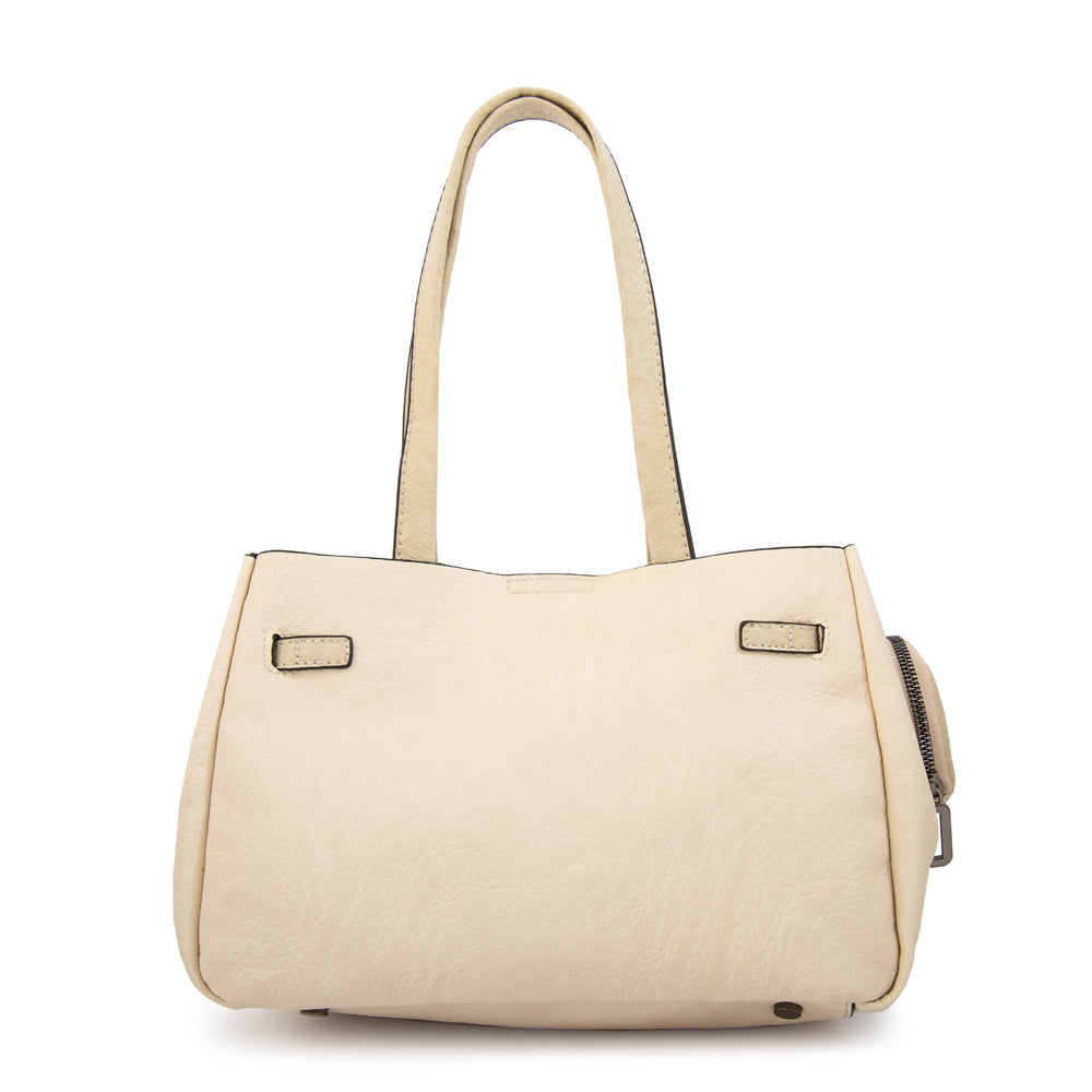 Cartera tote camil mediana blanco crudo