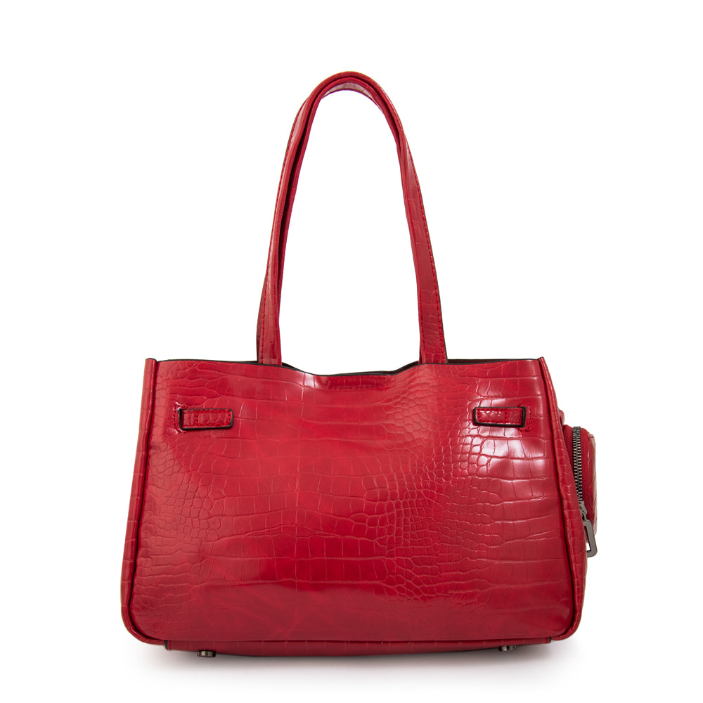 Cartera tote camil mediana rojo oscuro