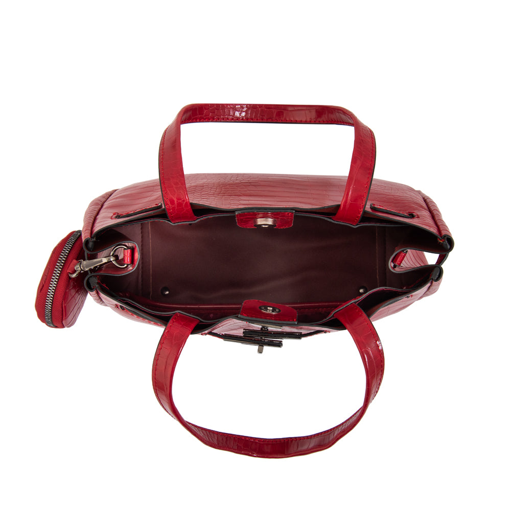 Cartera tote camil mediana rojo oscuro