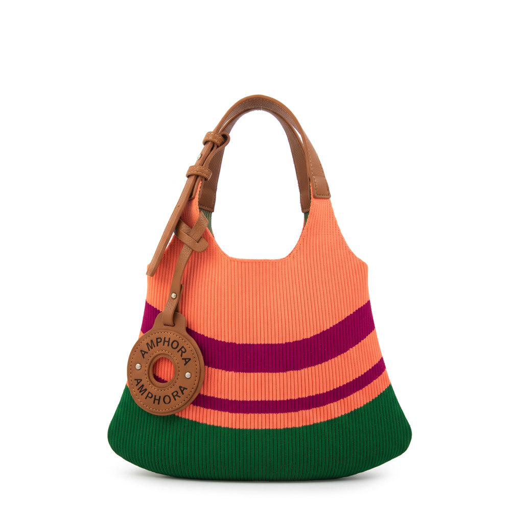 Cartera bandolera con asas kalista pequeña naranja