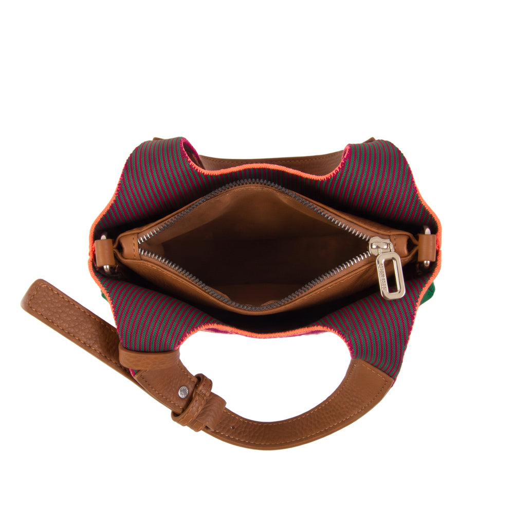 Cartera bandolera con asas kalista pequeña naranja