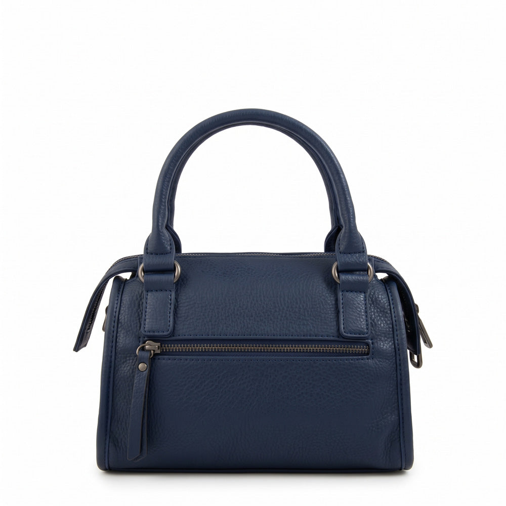 Cartera tote baul lisy pequeña azul oscuro