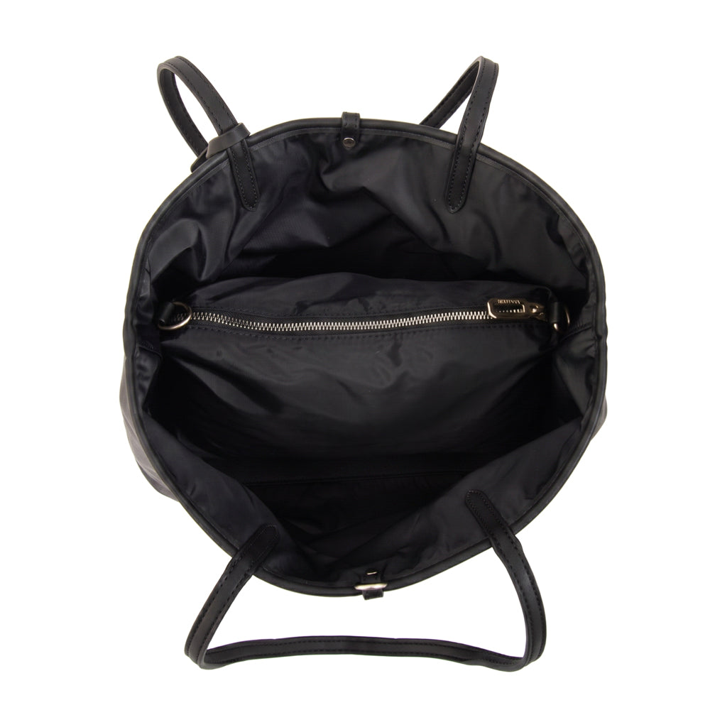 Cartera tote bote reversible moira grande negro