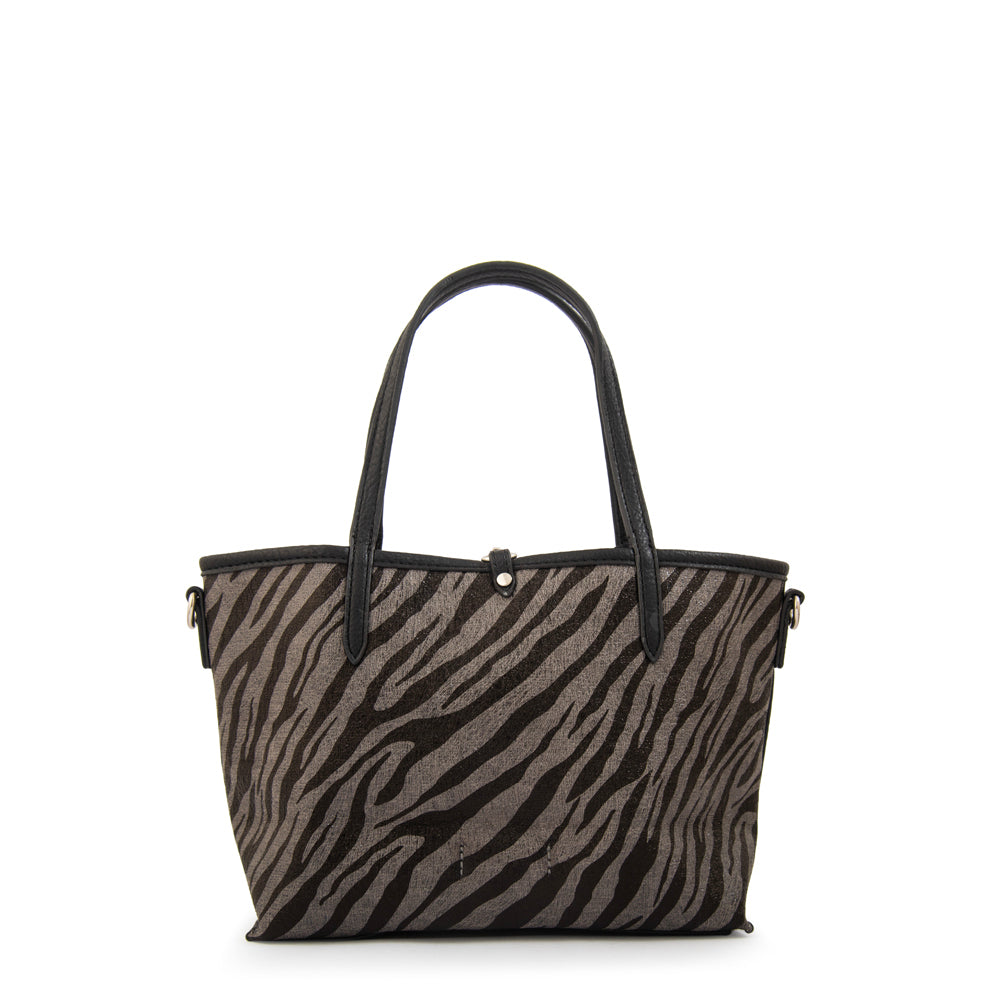 Cartera tote bote reversible moira mediana gris oscuro