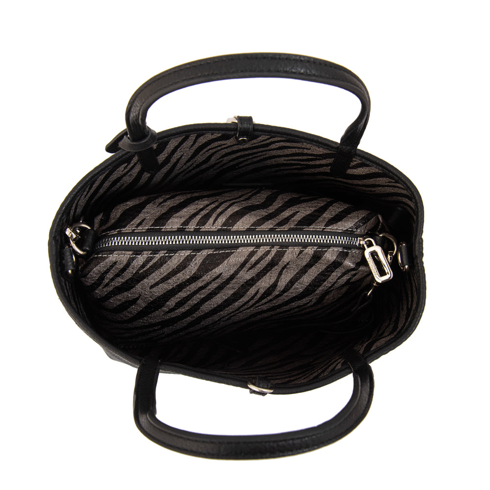 Cartera tote bote reversible moira mediana gris oscuro
