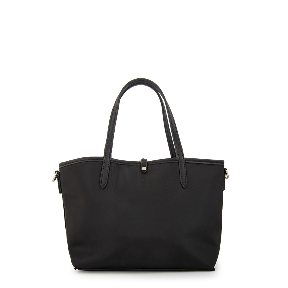 Cartera tote bote reversible moira mediana negro