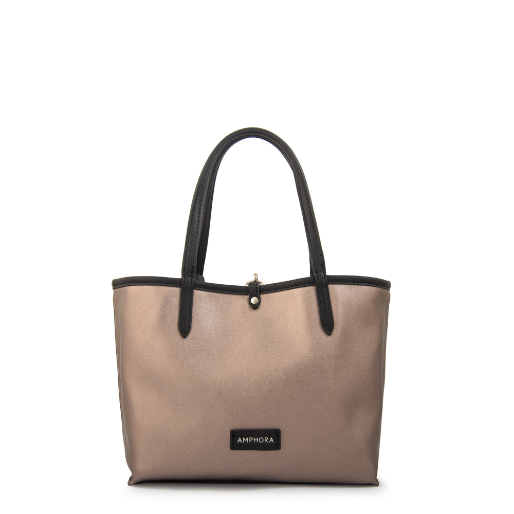 Cartera tote bote reversible moira mediana negro