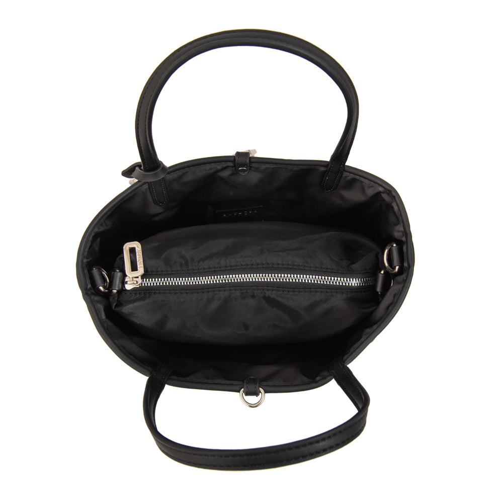 Cartera tote bote reversible moira mediana negro