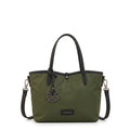 Cartera tote bote reversible moira mediana verde oliva