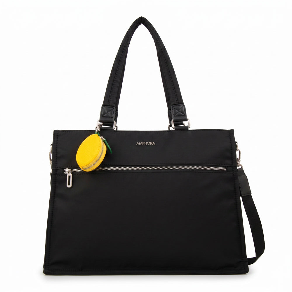 Cartera tote porta notebook lima negro