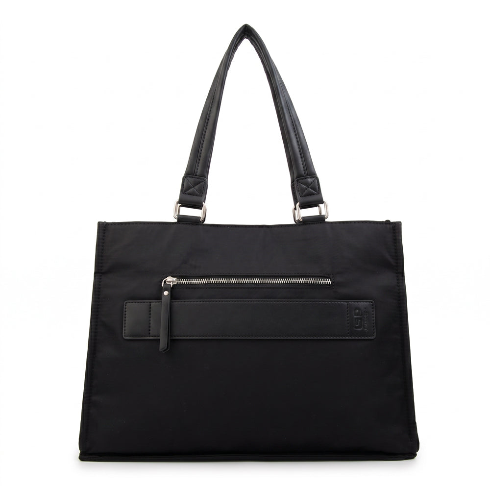 Cartera tote porta notebook lima negro