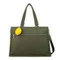 Cartera tote porta notebook lima verde oliva