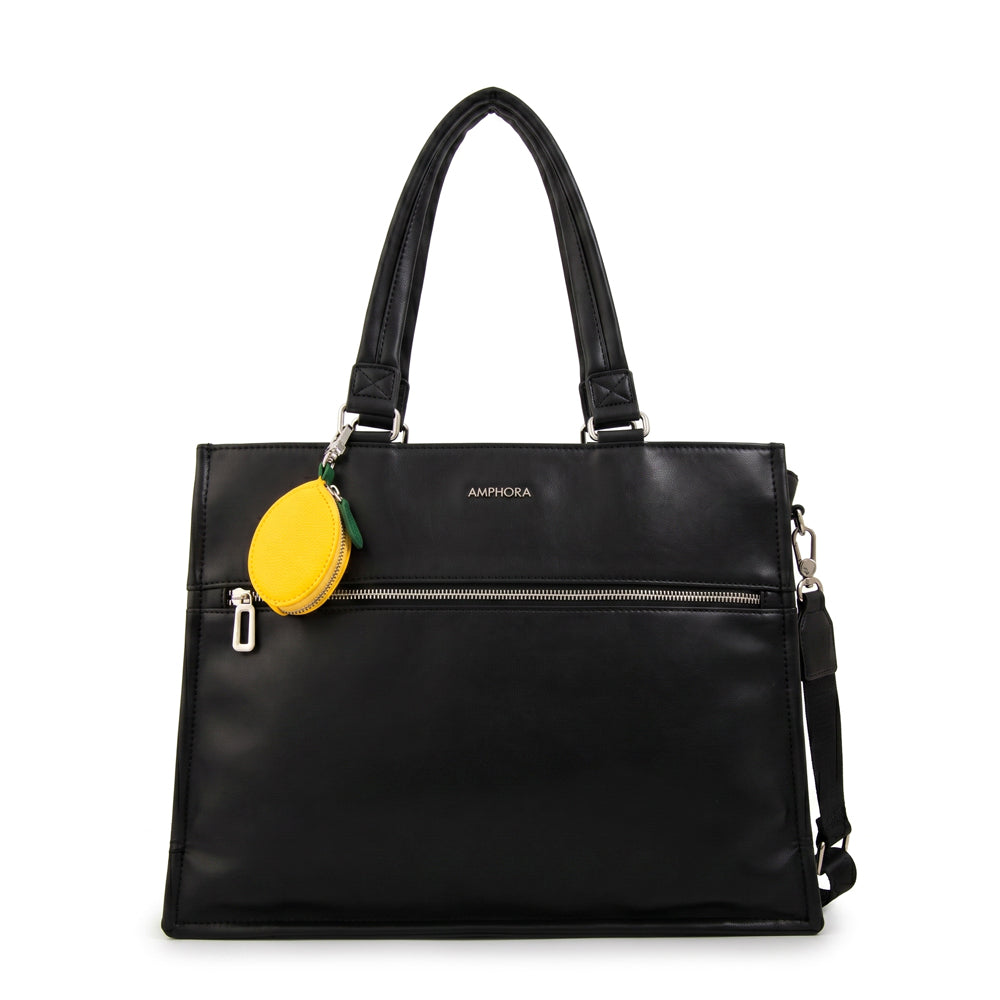 Cartera tote porta notebook lima negro