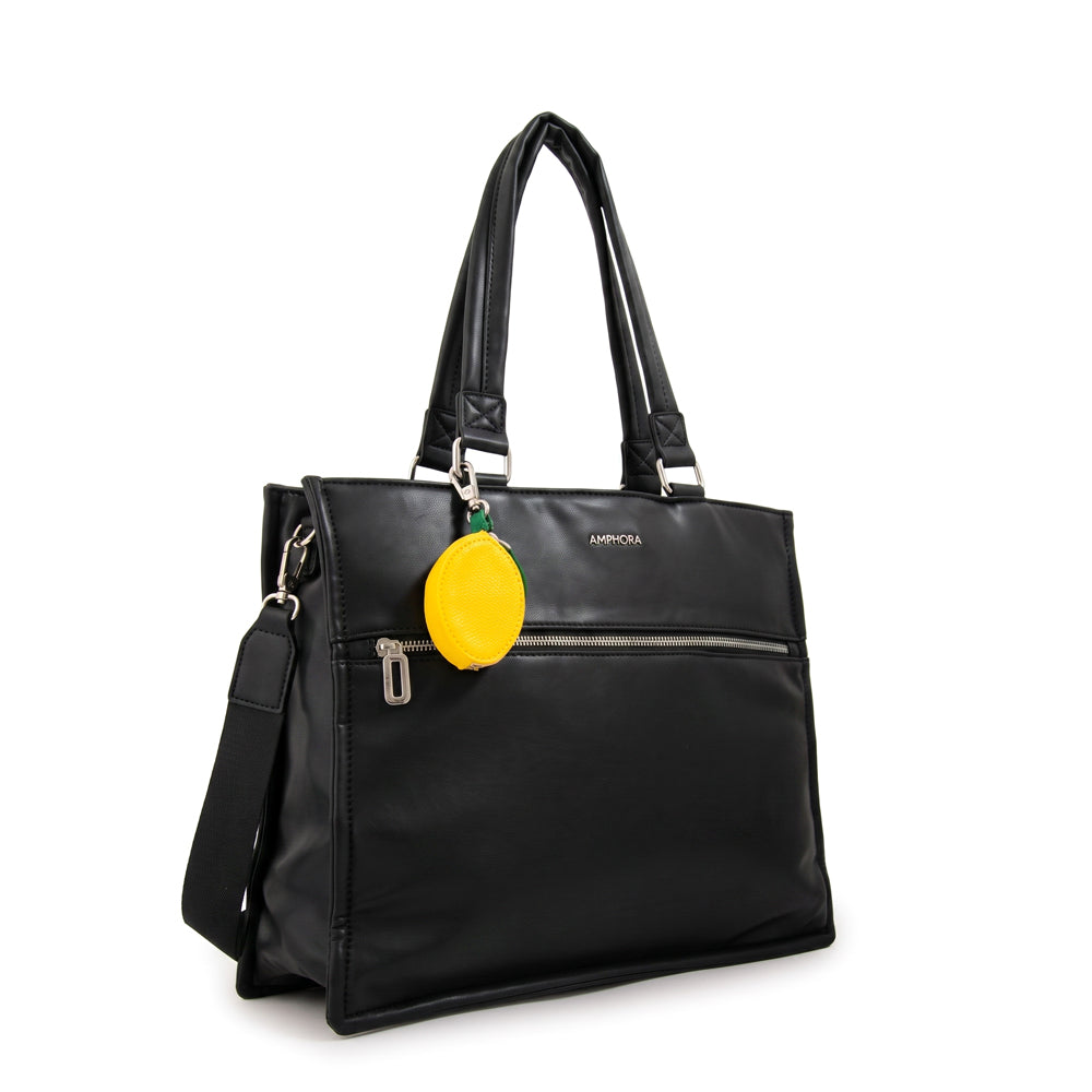 Cartera tote porta notebook lima negro