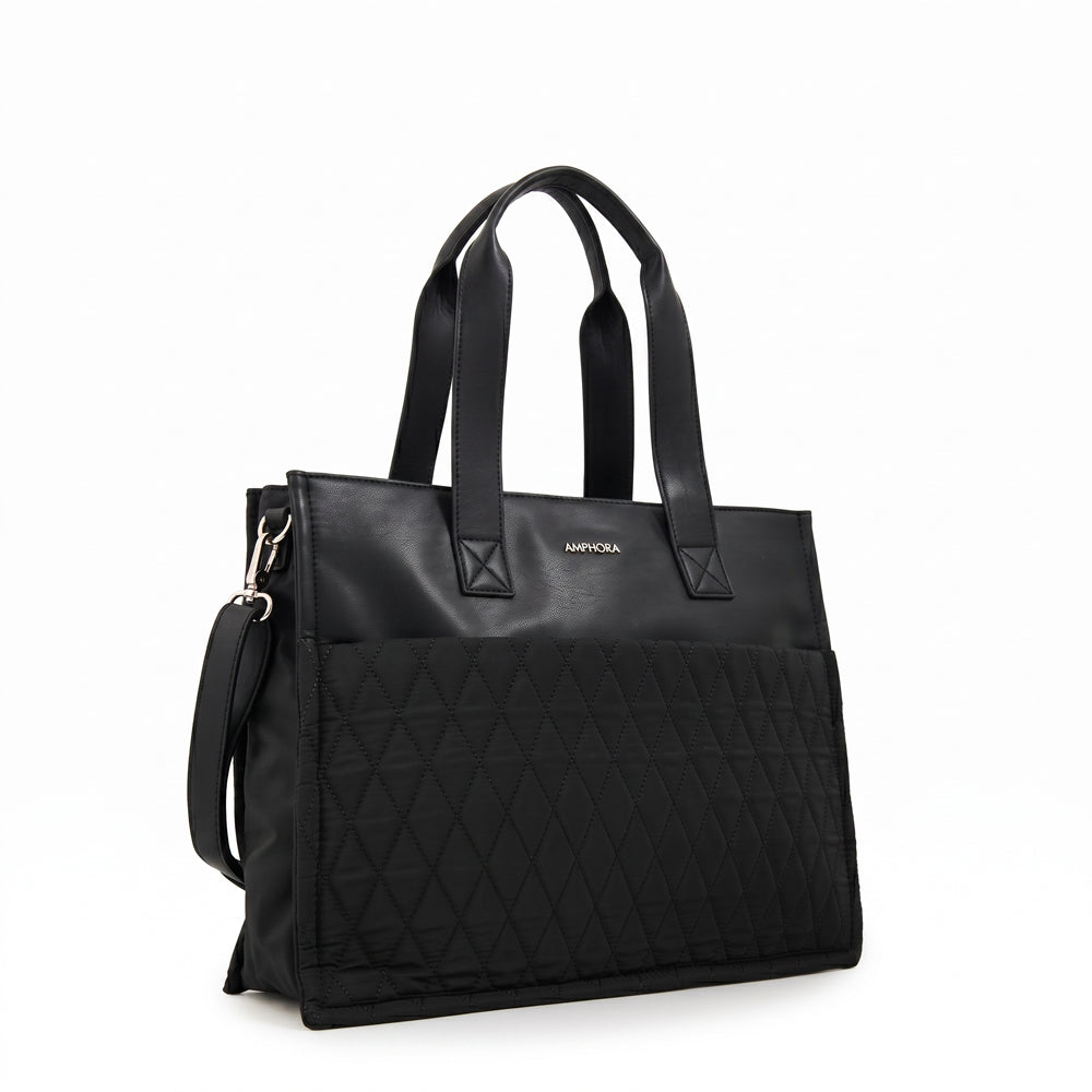 Cartera tote porta notebook durian negro