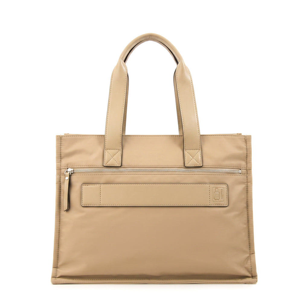 Cartera tote porta notebook durian beige