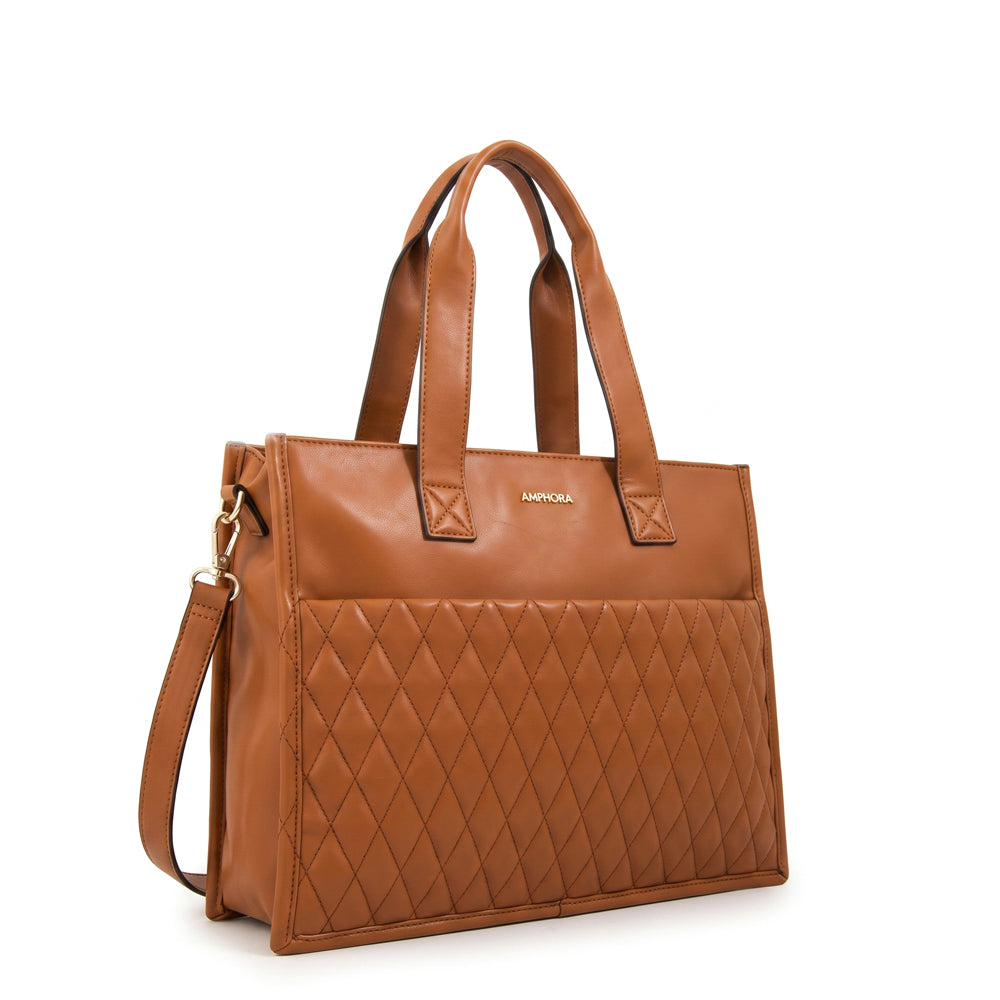 Cartera tote porta notebook durian café