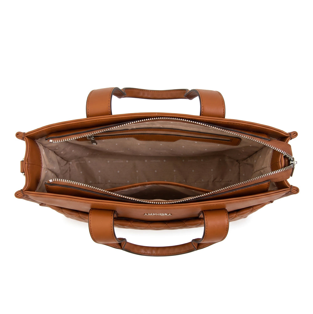 Cartera tote porta notebook durian café