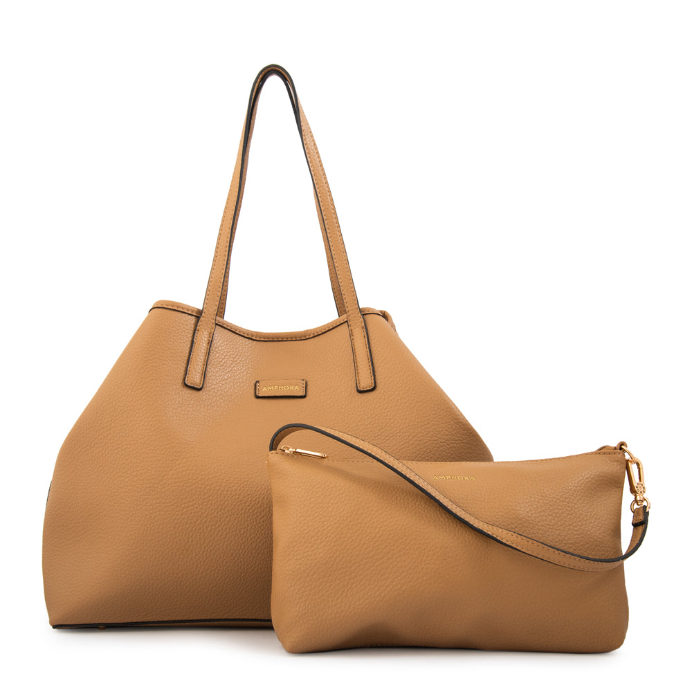Cartera tote eva camel