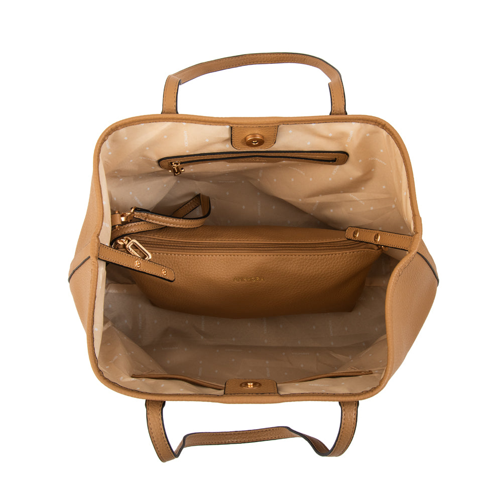 Cartera tote eva camel