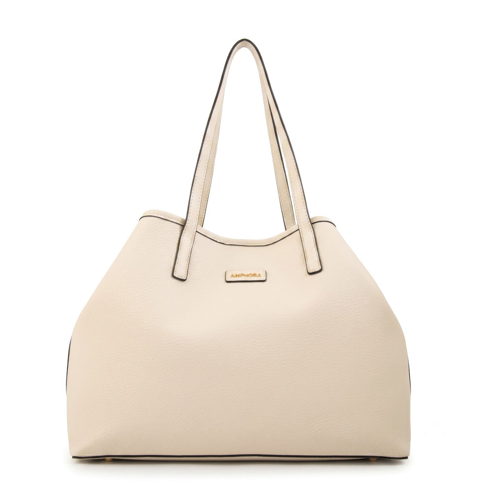 Cartera tote eva blanco crudo
