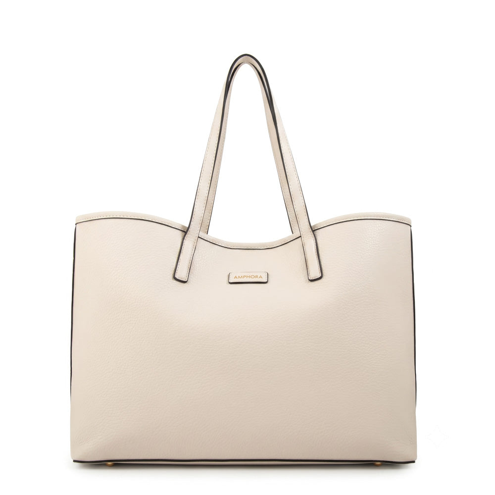 Cartera tote eva blanco crudo