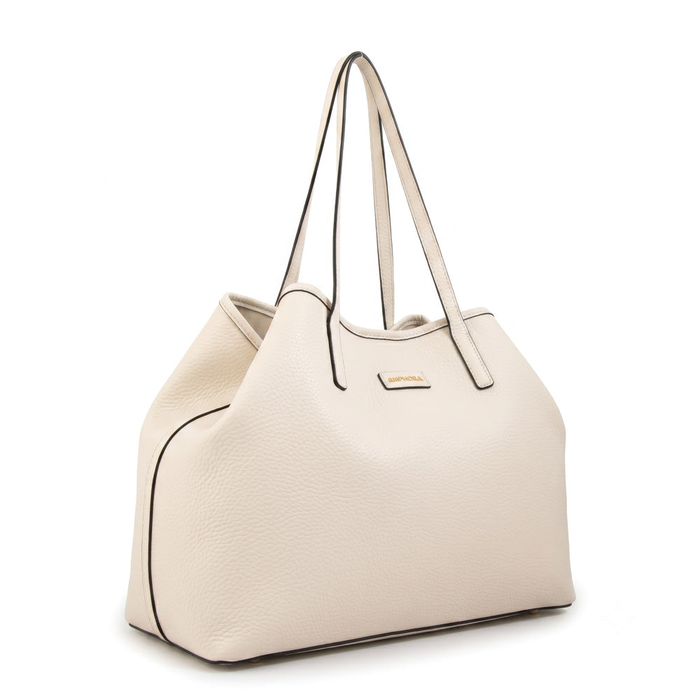 Cartera tote eva blanco crudo