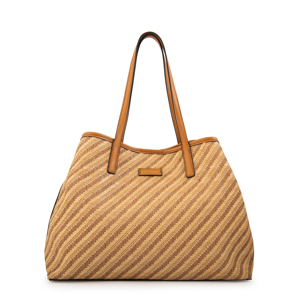 Cartera tote eva camel