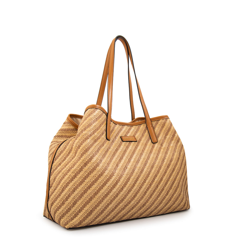 Cartera tote eva camel