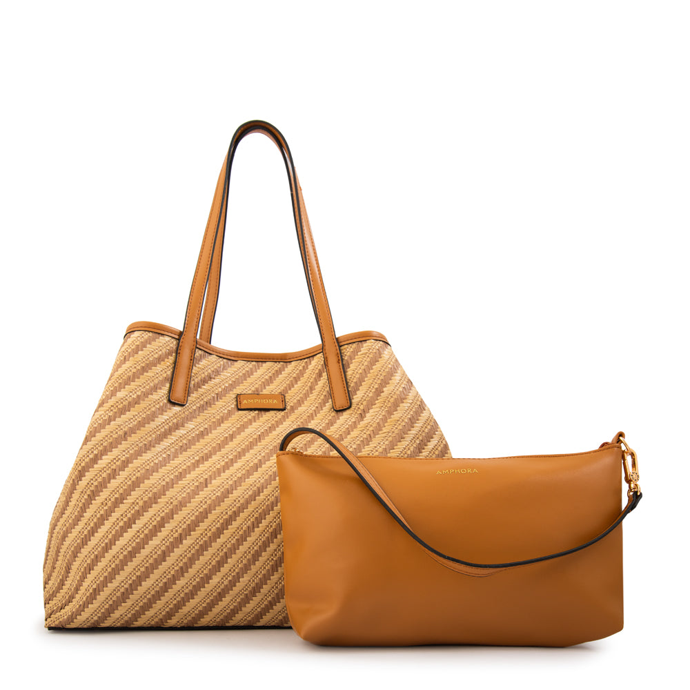 Cartera tote eva camel