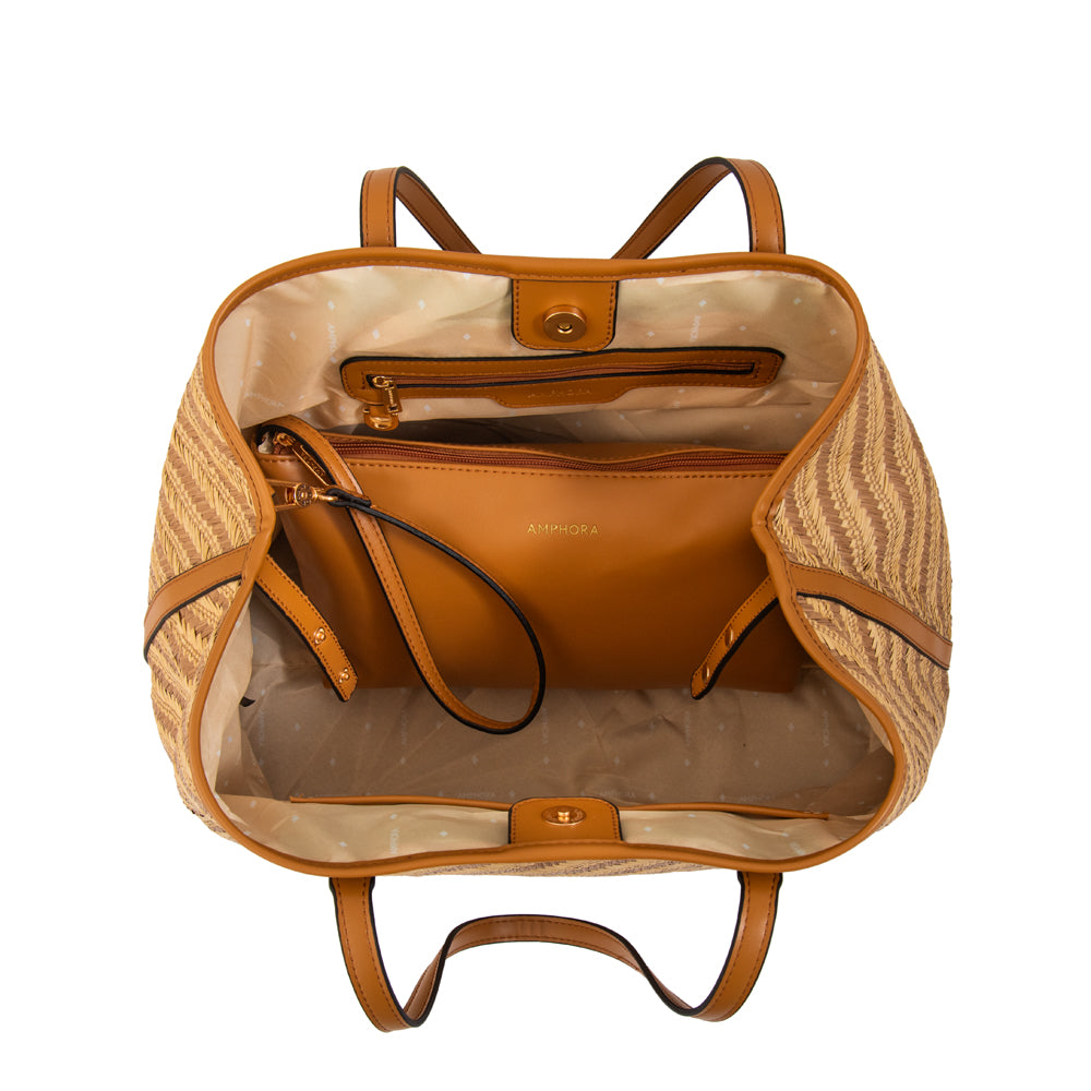 Cartera tote eva camel