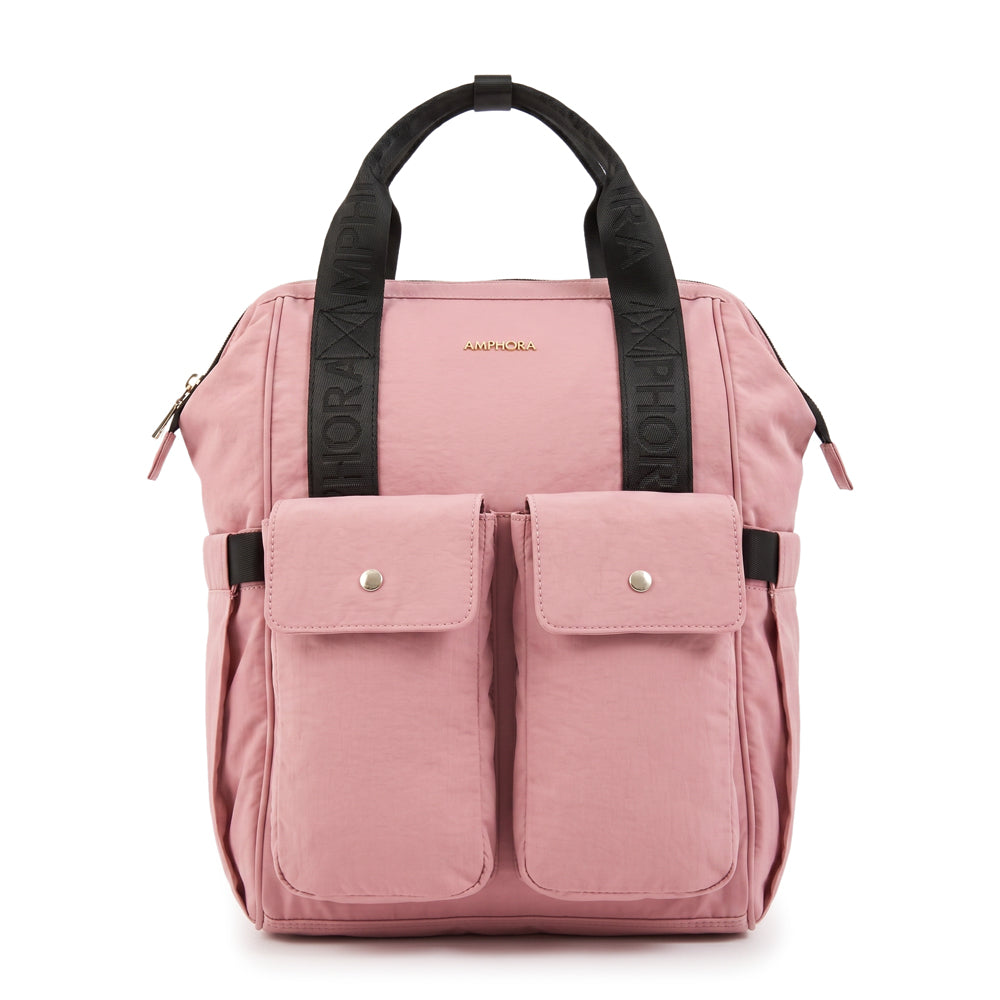 Mochila maternal lucrecia rosado
