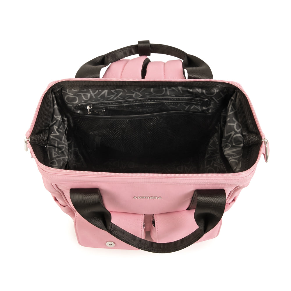 Mochila maternal lucrecia rosado