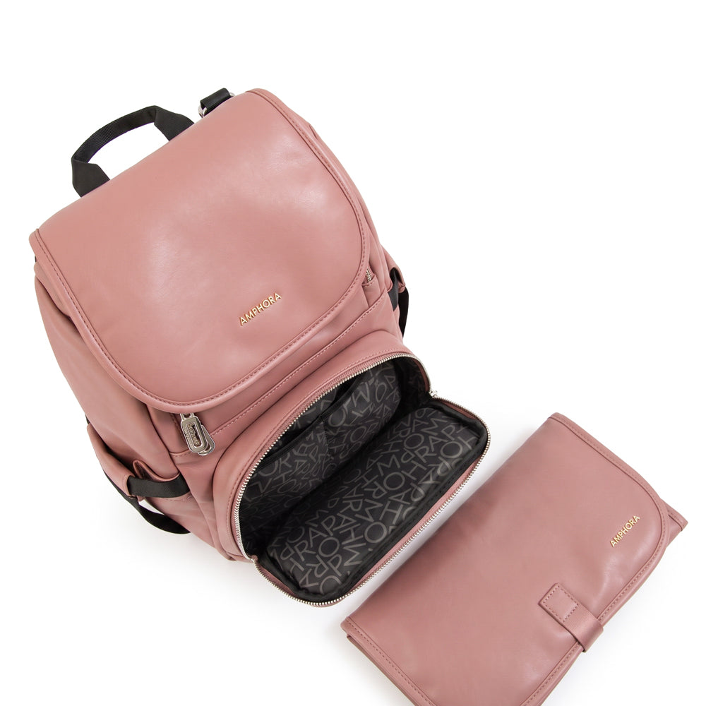 Mochila maternal duna rosa viejo