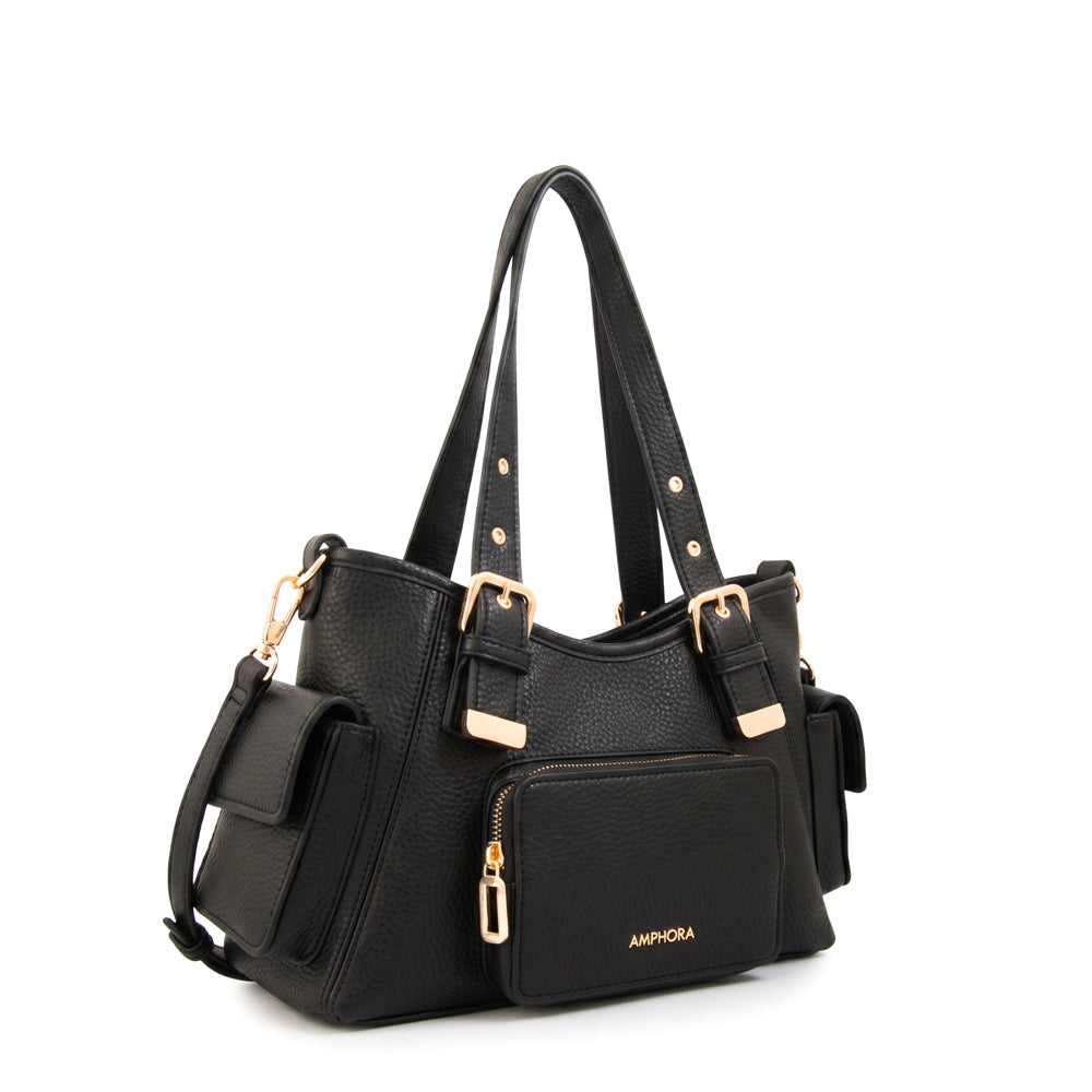 Cartera tote tiana negro