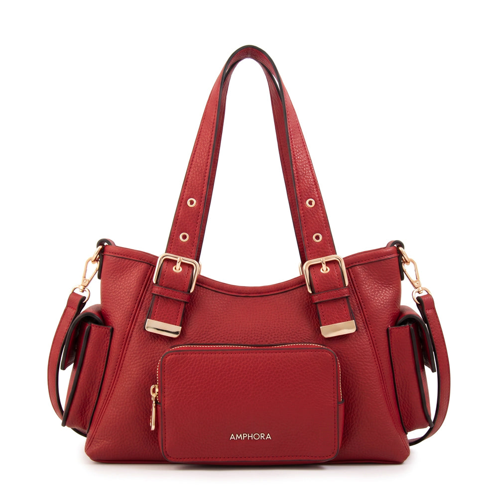 Cartera tote tiana rojo oscuro