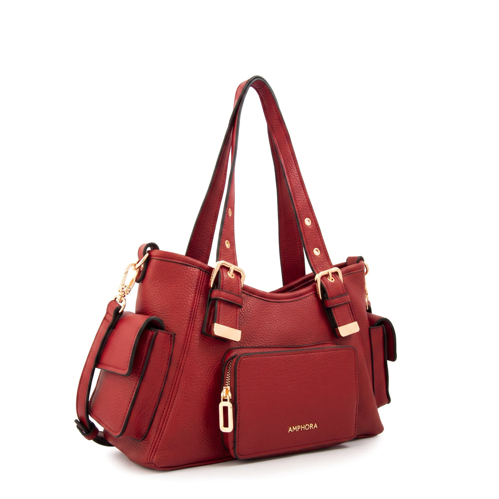 Cartera tote tiana rojo oscuro