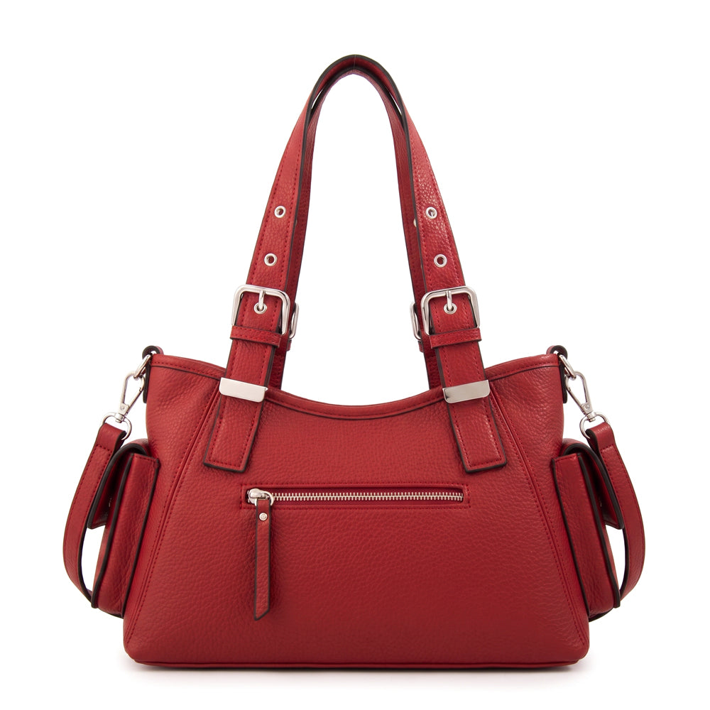 Cartera tote tiana rojo oscuro
