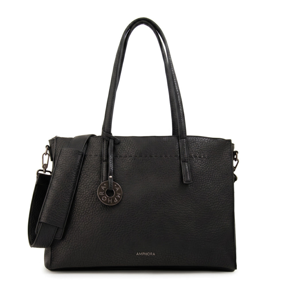 Cartera tote porta notebook ignacia negro
