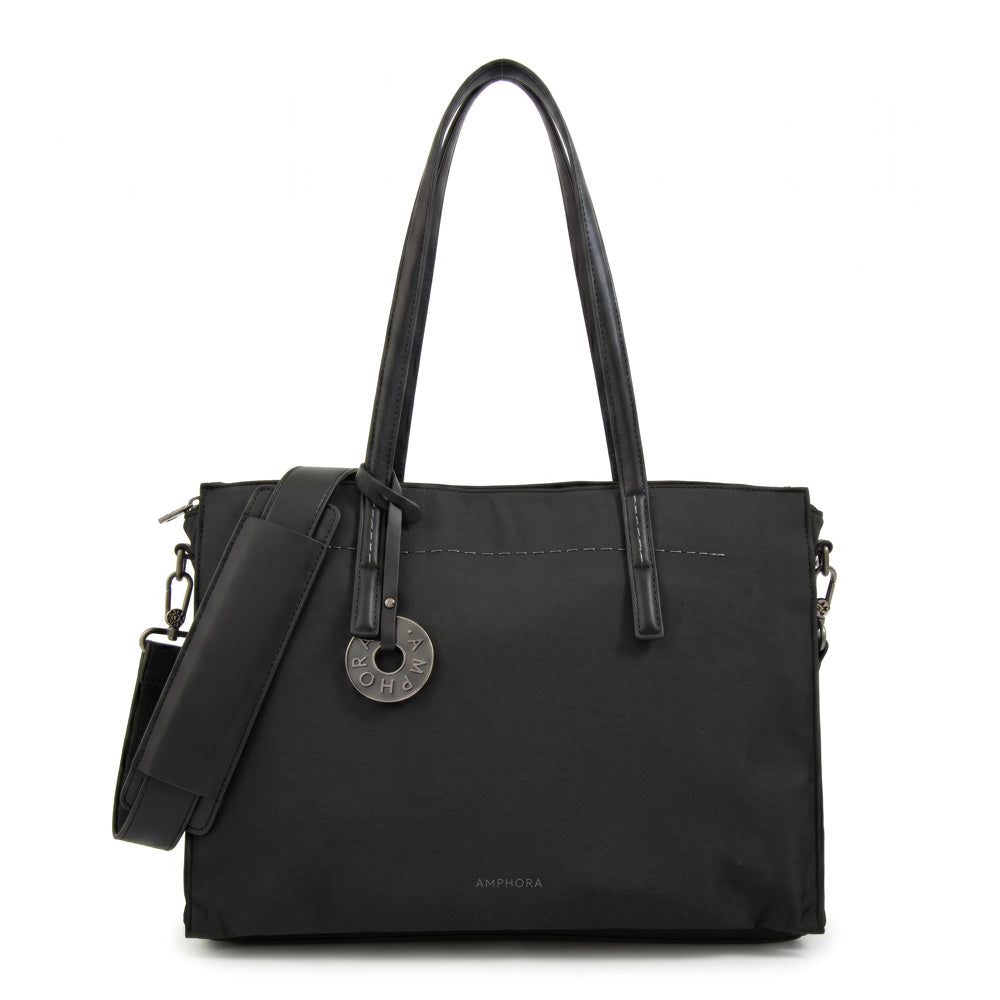 Cartera tote porta notebook ignacia negro